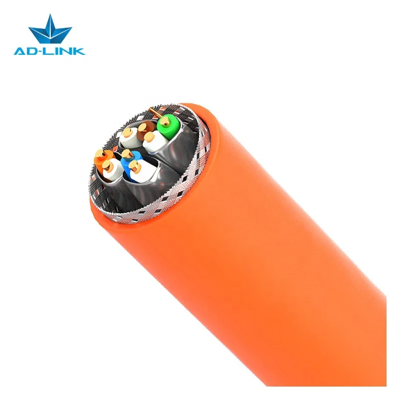 high speed cat 7 cable s/ftp solid stranded network cable 1000ft