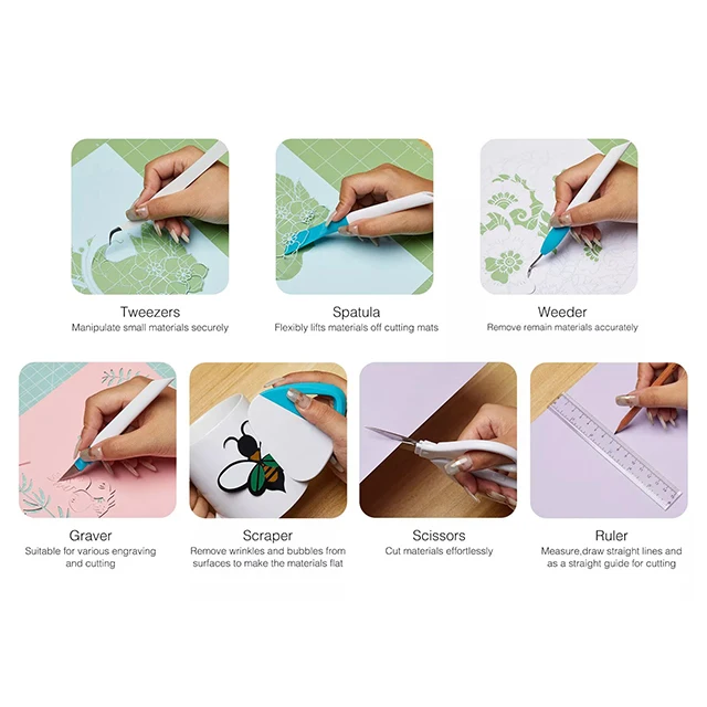 Vinyl Art Crafting Carving Weeding Tool Set Craft Weeding Tool Kit Set For Cricut Silhouette Cameo Basic Tools Kit Vinyl Set