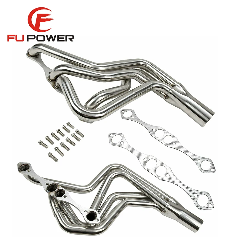 Long Tube Exhaust Header Manifold for 70-87 Chevy SBC 267-400 Small Block V8