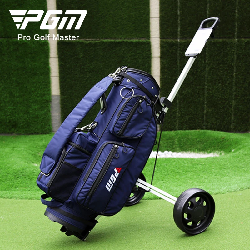 PGM QC002-1 golf buggy push outdoor caddy golf push trolley 2 wheel foldable golf trolley