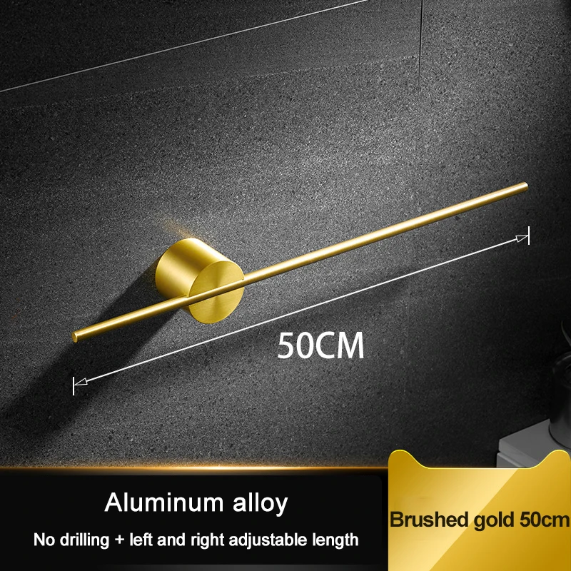 Bathroom towel bar new design free punch toilet towel rack European style wall hanging towel single rod