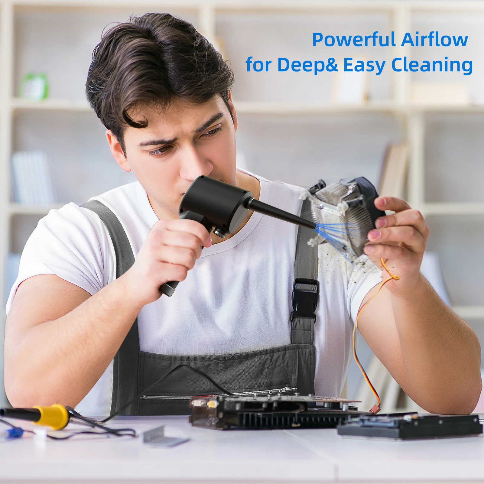 OPOLAR Wholesale Compressed Air Duster Custom Brand with Logo 33000RPM High Power Keyboard Cleaner 6000mAh Cordless Air Duster