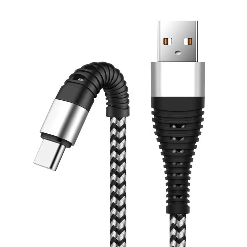 Nylon Braided Type C Cable USB 2.0 3.0 Type-C Cable Data Sync Cord Fast Charge USB C Cable For Android