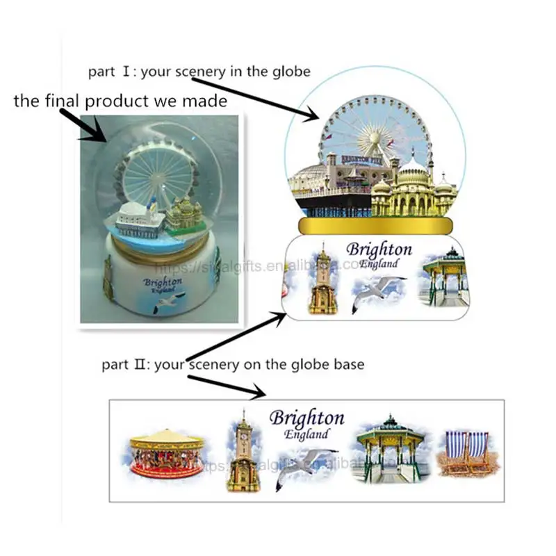 Hot Sale Factory Price Resin Craft Wedding Souvenirs Gifts glass glitter water ball 6.5cm 8cm Resin Glass Water Snow Globe