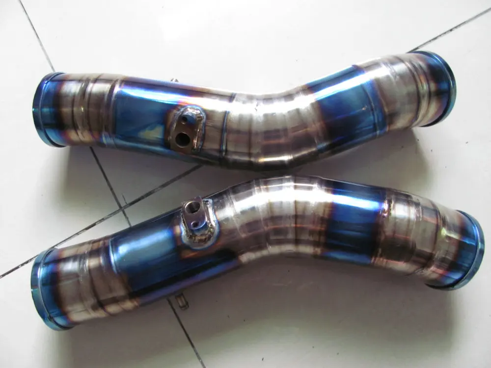 Car titanium exhaust intake pipe for auto GTR R35