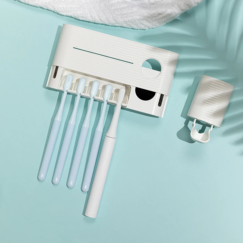Automatic uv toothpaste dispenser toothbrush holder set
