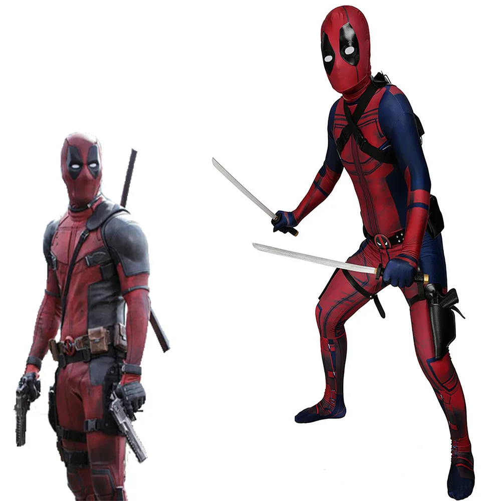 Модный костюм для взрослых и детей, костюм для косплея на Хэллоуин, красный и черный 3D костюм для косплея