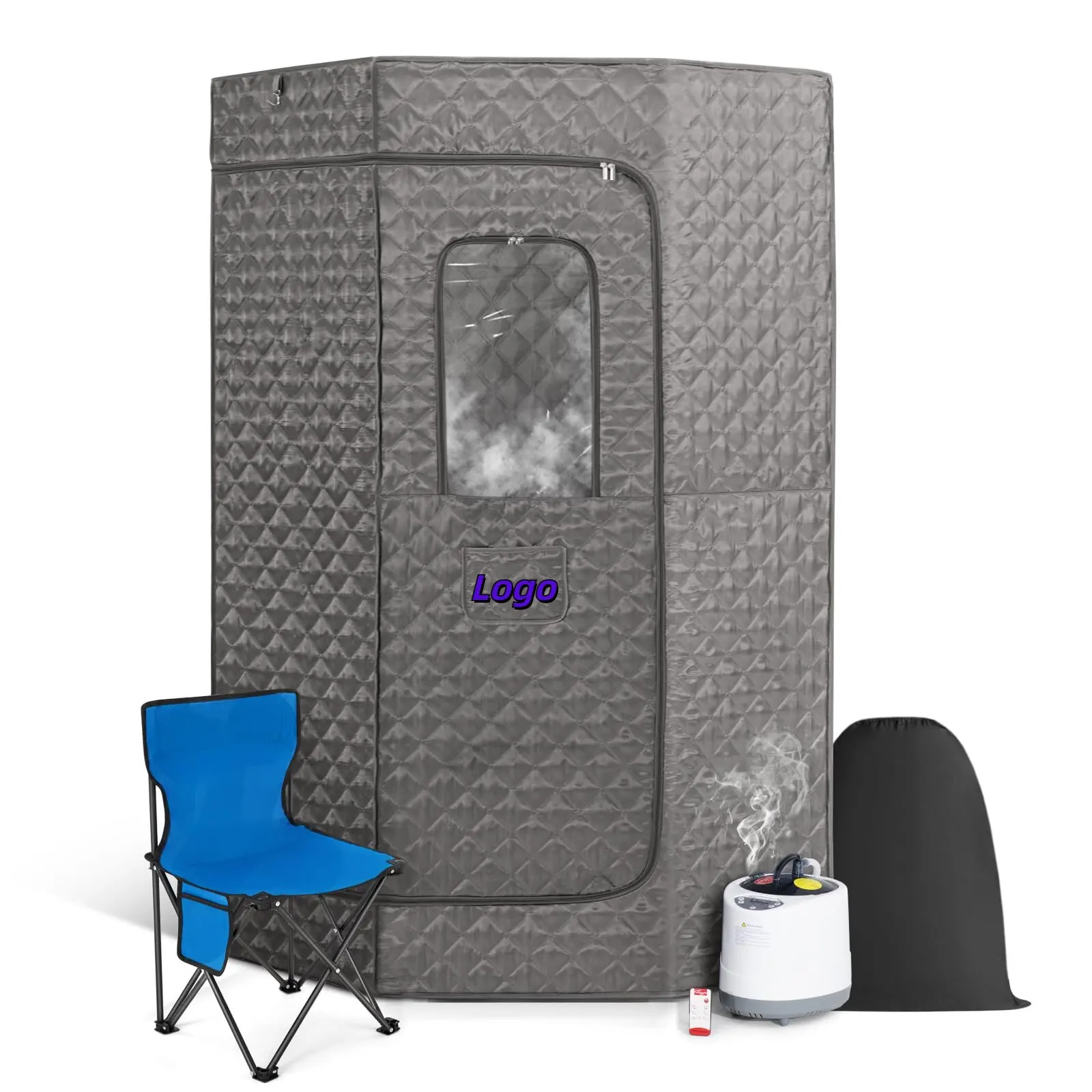 Portable 1-2 Person Acrylic Far Infrared Home Sauna Tent Wet Steam Generator Control Panel Modern Bar Design Traditional Steam