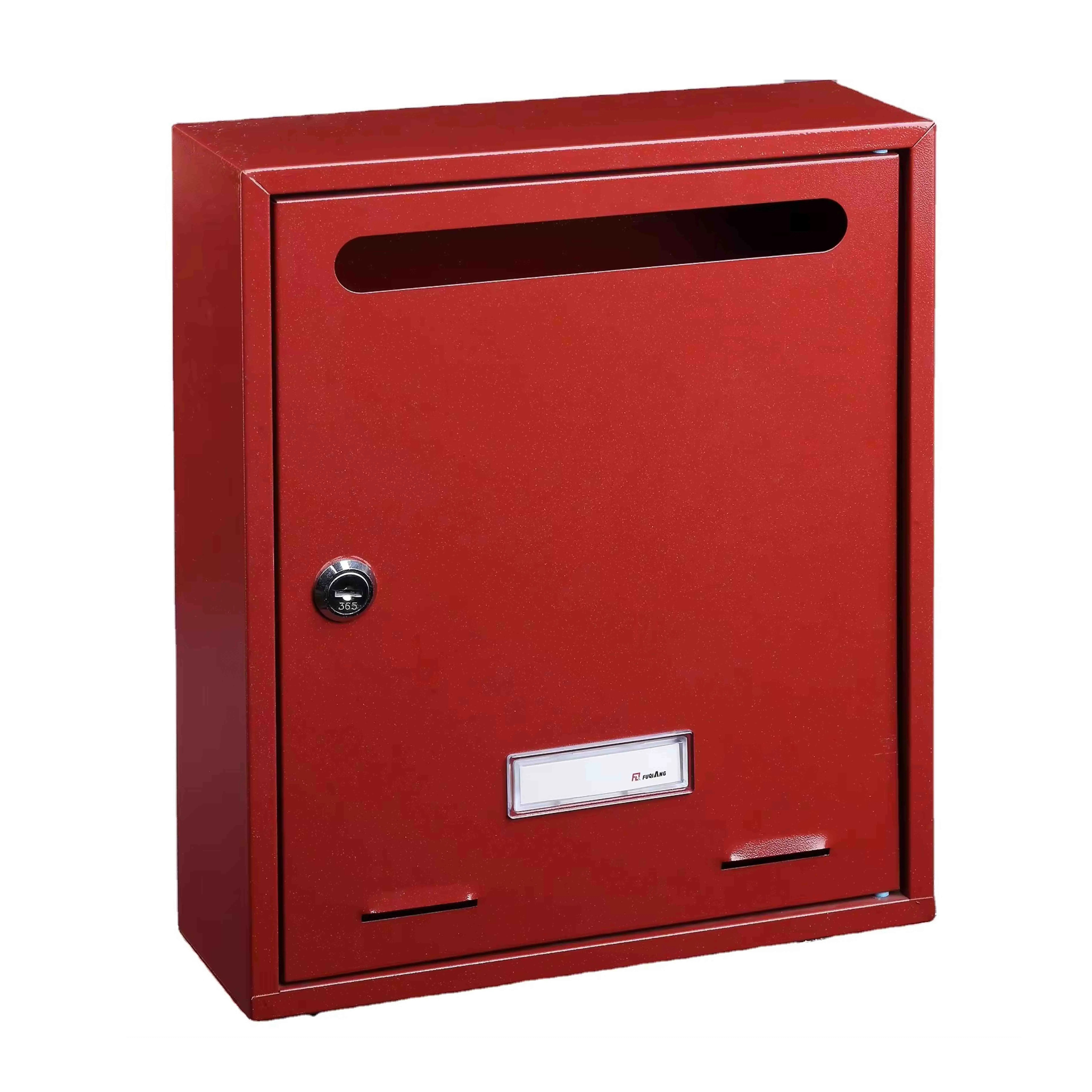 Garden Wall-Mounted Mailbox solar mailbox black locking mailbox wall letter box parcel box