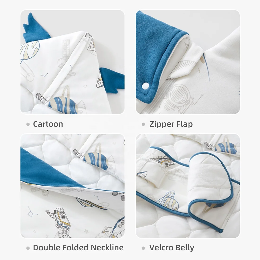 Custom wholesale baby blanket 100% organic cotton four season universal wear clothes newborn baby swaddle