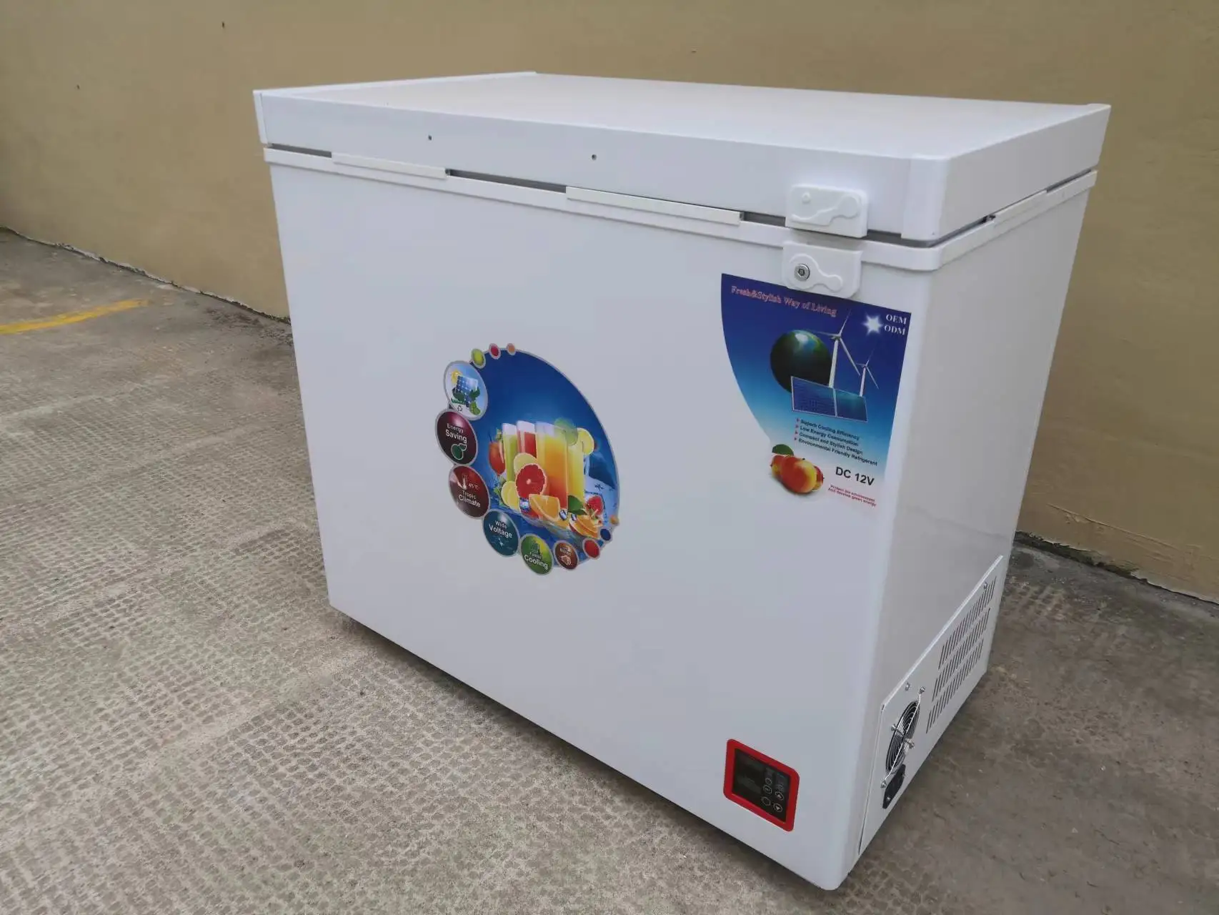 258 Liters Solar-Powered Chest Freezer,  Double Temperature Solar Freezer