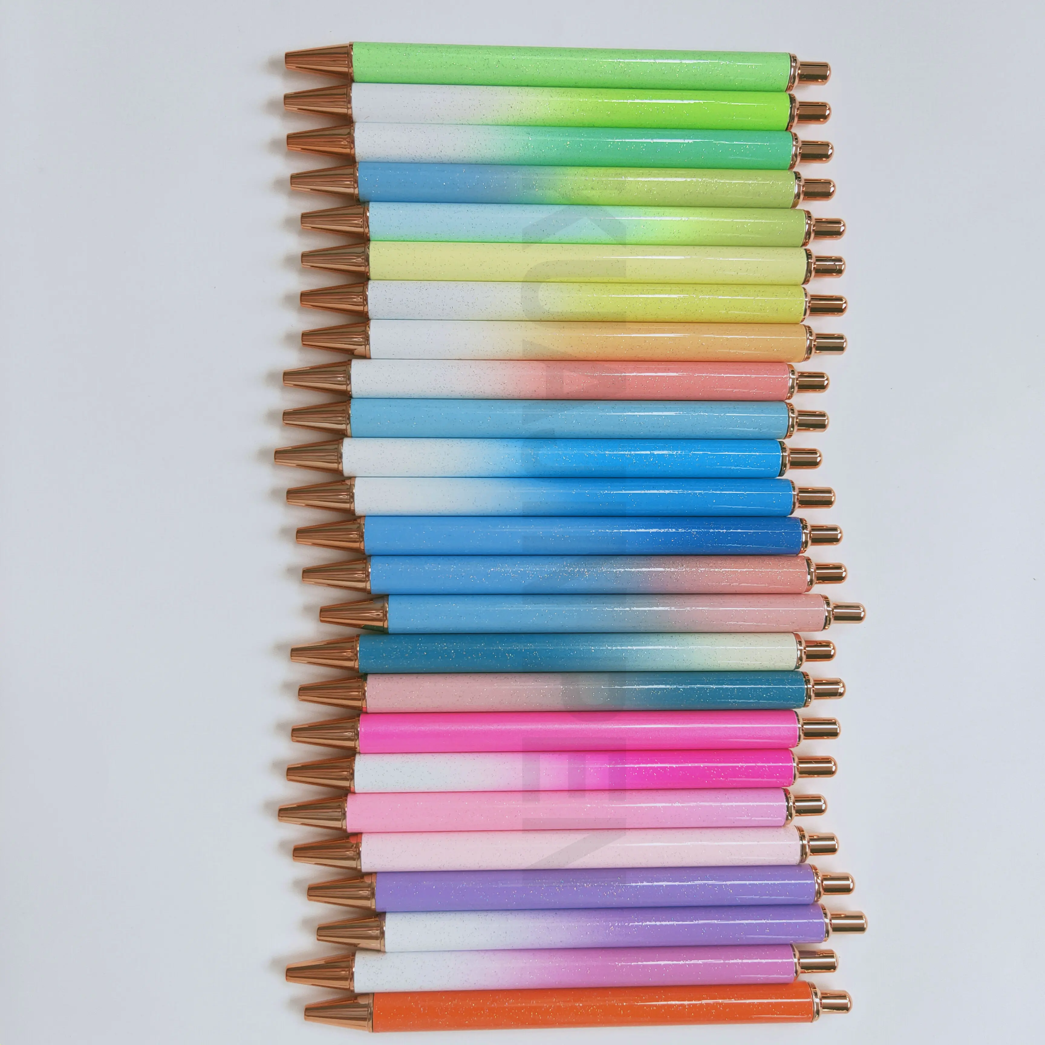 Новая модная цветная сверкающая ручка без зажима шариковая радужного градиентного цвета для УФ-DTF-ручки