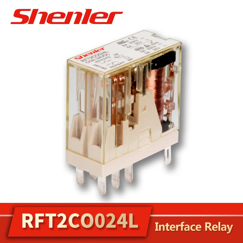 Shenler RFT2CO024L 8A 24VDC цепи 2 pole электромагнитное реле тонкий интерфейса bms taton разъем