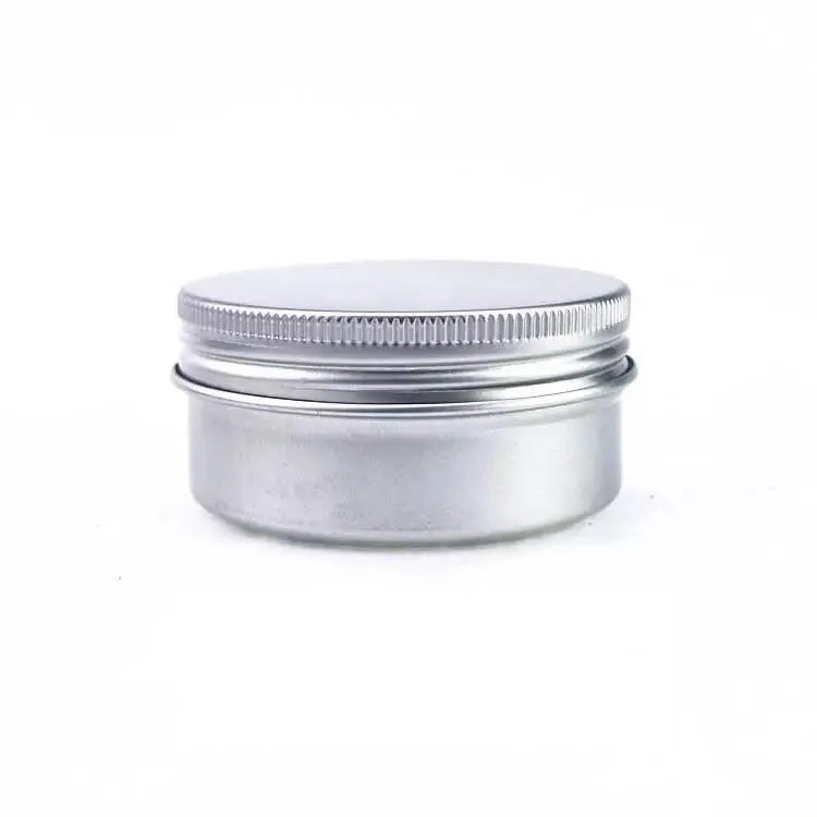 Gold silver tin cans aluminum metal tin with screw caps round shape tin