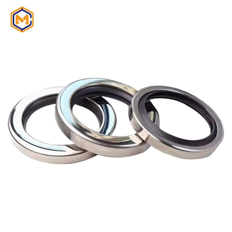 High Pressure Ptfe Stainless Steel Oil Seal Resistance Ptfe Lip Hydraulic  Compressor Shaft Seal