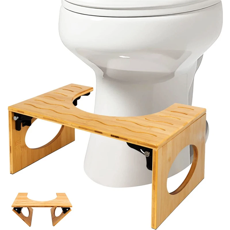 Premium quality Adjustable Bamboo Squatting Toilet Stool