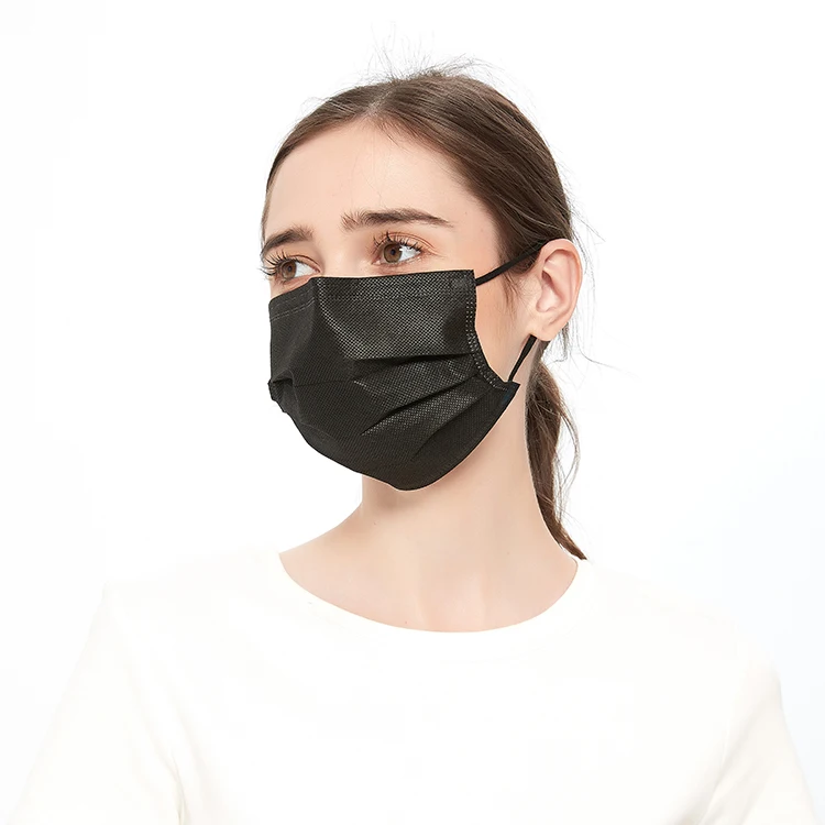 Черная, маска для лица оптом, производитель защитной маски для лица на заказ из нетканого материала