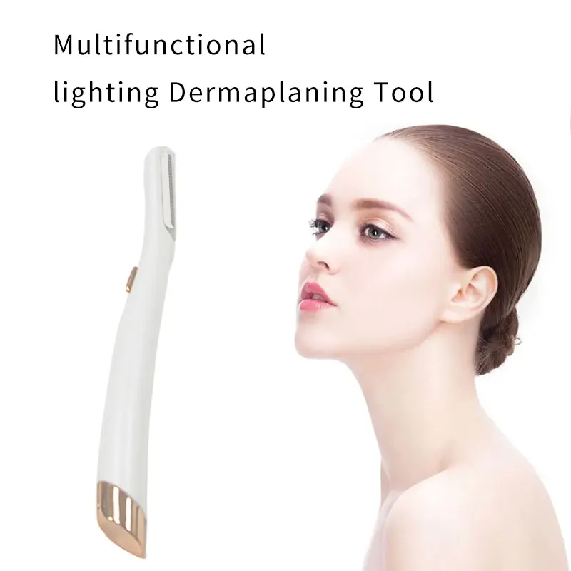  beauty tool facial dermaplan face lip cheeks women non-vibrating led light fashion painless high quality pretty eyebrow shaver 