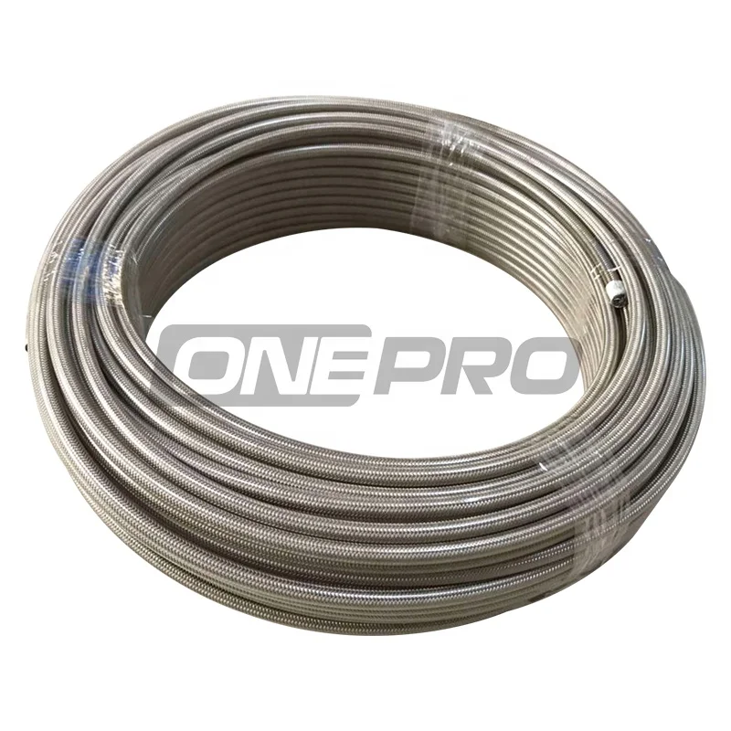 Stainless Steel Braided 3AN 4AN 6AN 8AN 10AN 12AN Brake Fuel Line AN PTFE Hose