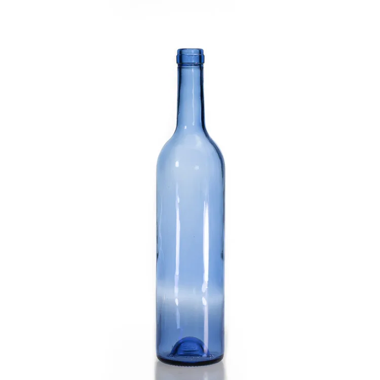 Factory Custom 750ml Glass Wine Bottle Matte Green Bordeaux Wine Bottles