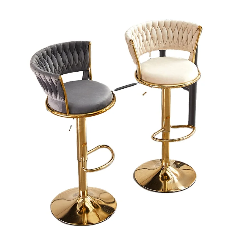Hot Sales Adjustable commercial bar stool sillas pu leather high bar chair for coffee shop home kitchen chairs