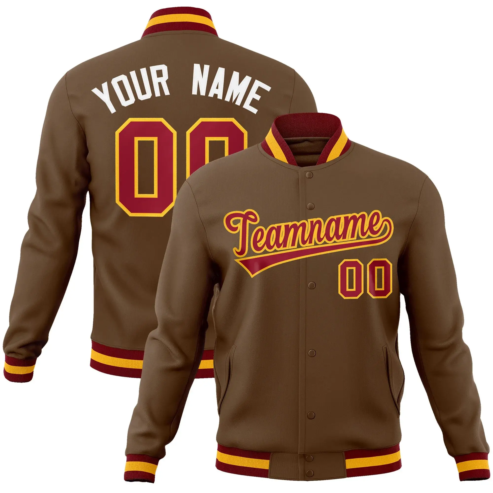 Custom Baseball Jacket Classic Style Cotton Jacket Personalized Team Name Number Logo Sports Uniform