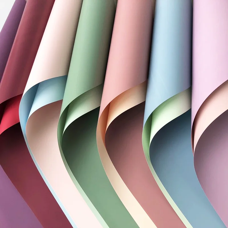 
High Quality Waterproof Double-Sided Two-Color Bouquet Flower Wrapping Paper Material 