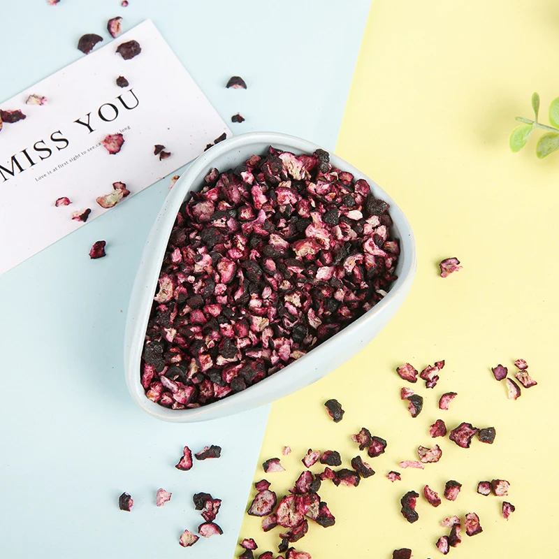 Lujia Best Quality 100% Pure Liofilizadas Blueberry Fruit Cube Freezedried Blueberries Dice