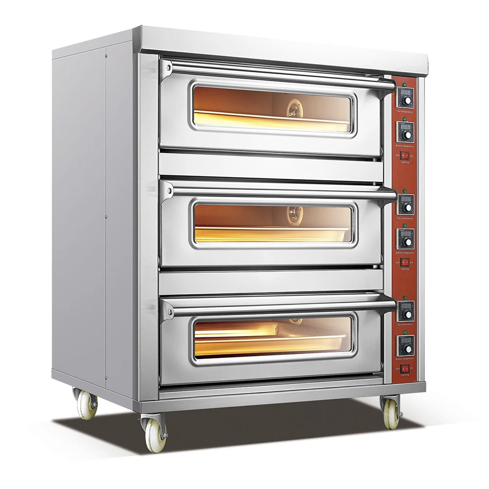 Customize 3 Deck Oven Bakery Deck Baking Oven Commercial Deck Bread Bakery Baking Oven