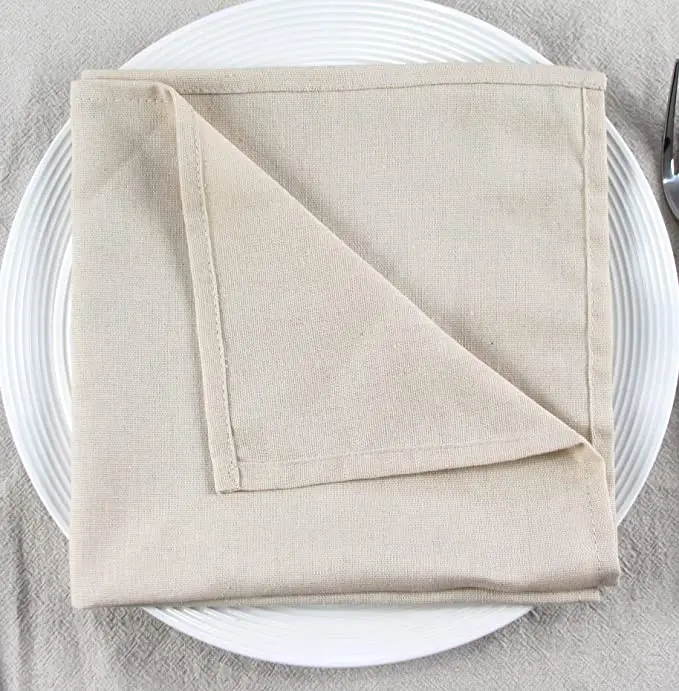 Однотонные салфетки из хлопка и