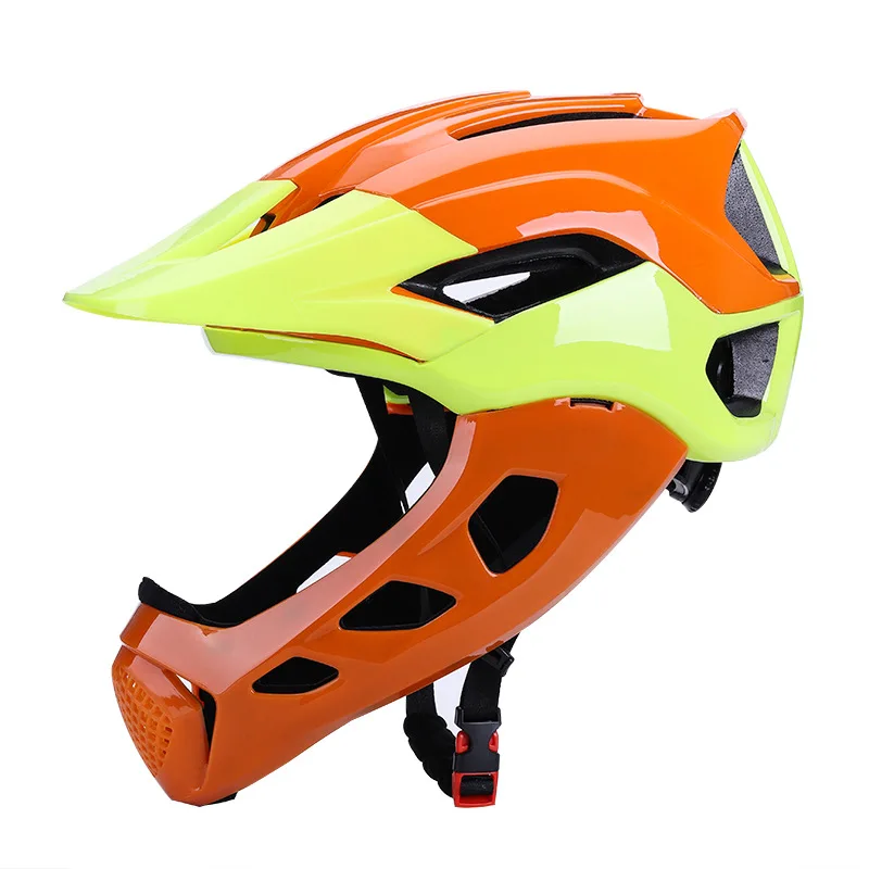 SUBO High Quality Removable Fullface Helmets Kids Helmet For Bicycle Scooter Skate Skydive Rechargeable USB Light Helmet For Kid