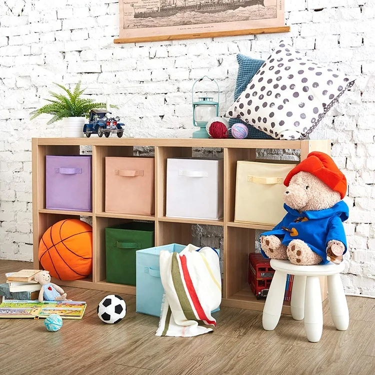 Assorted Colors Storage Bins, Containers, Boxes, Baskets Fabric Foldable Storage Cubes without lid for Household Organization