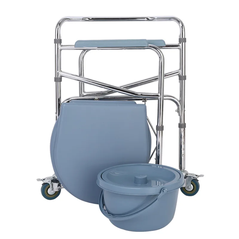 Medical Elderly portable Handicapped Adult Toilet Potty Commode Chair Folding bedside commode chair