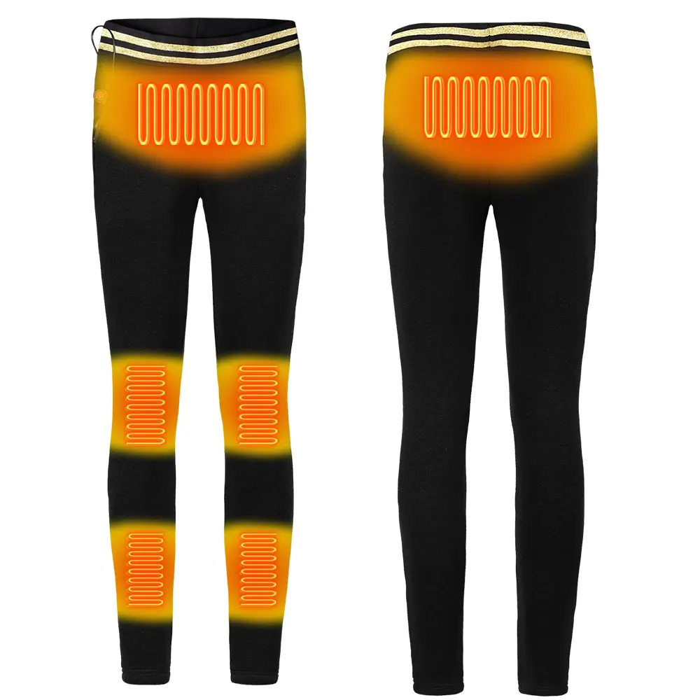 
Heating clothe Outdoor Warm Necessities 6 Zones Areas USB Rechargeable Intelligent Heating Heated Leggings For Women 