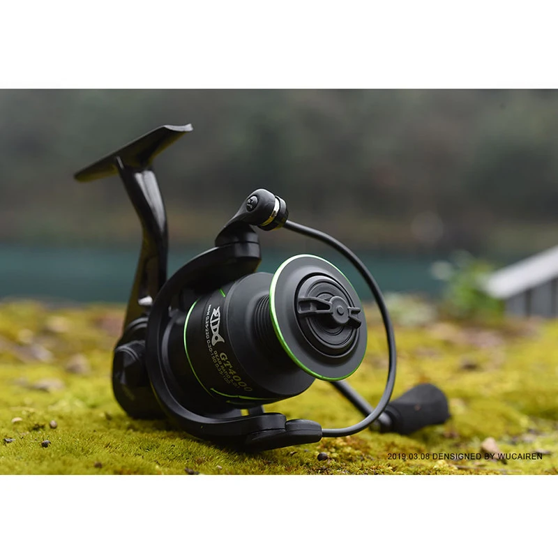 All Metal Spool Body Spinning Reel 10kg Drag 5.0:1 Carp Fishing Black Green Saltwater Fishing Reels