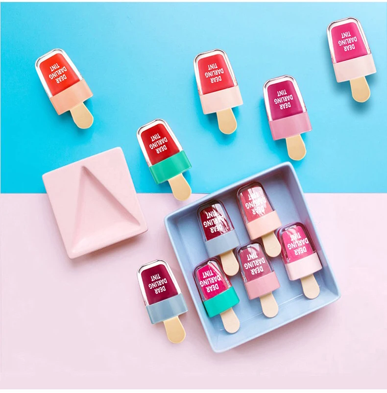 6 Colors Mini Smooth Ice Cream Shape Creamy Korea Lip Tint