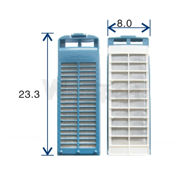 Лучшие продажи ABS синий цвет частей Сетчатая Сумка Б/у WD18-2 стиральная машина фильтр из полипропилена