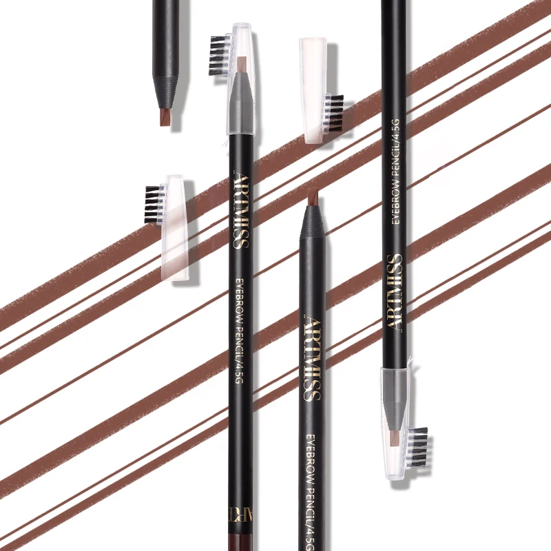 Long Lasting Brow Pencils Eyebrows Pencil Waterproof Artmiss Flat Head Liner  Eyebrow Pencil