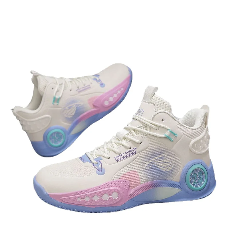 New high-quality couples actual combat high-top basketball shoes friction audio sneakers running offer