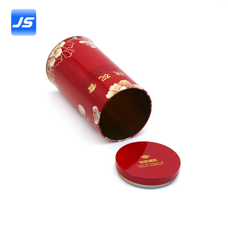 American Style Tin Coffee Storage Box With Lid Round Tea Leaves Iron Packing Tin Box Tinplate Collection Cans