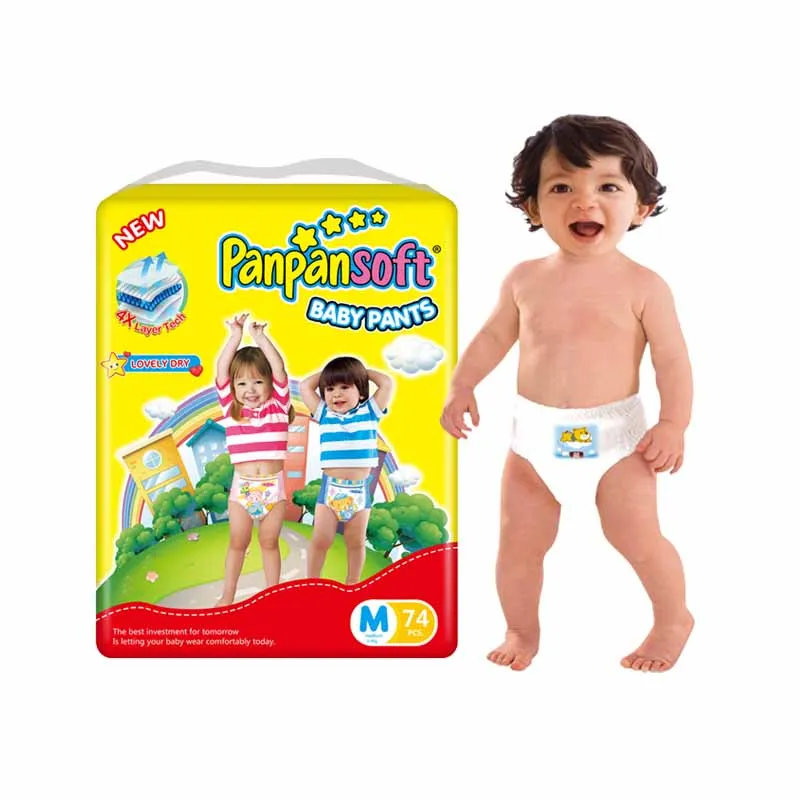 Disposable super absorbency baby pull easy diapers stocks ups A grade baby diapers pants
