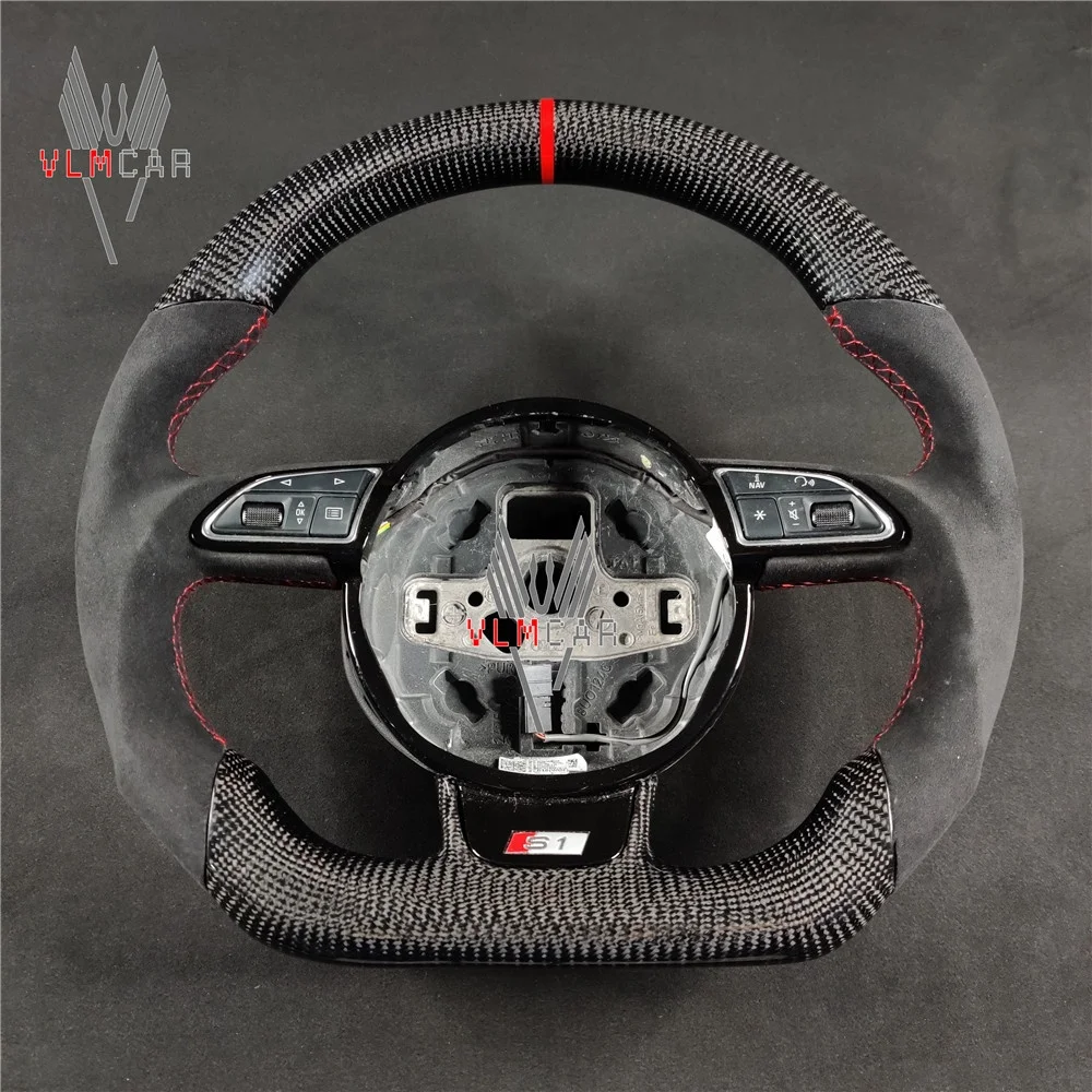 Private custom racing carbon fiber steering wheel for audi  a1/s1/a3/s3a4/a5/s4/s5/sline  /Available for all car models
