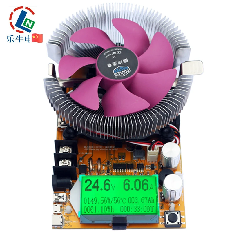 Куломбметр вольтметр измеритель мощности 150 Вт 200 в 20 А тестер емкости регулируемый постоянный ток цифровая электронная нагрузка для