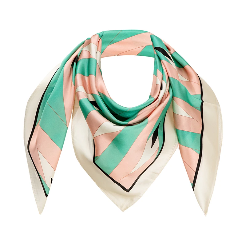 Wholesale Custom Silk Scarf Head Hair Scarf 12MM 65*65CM Printing Square 100%Pure Chinese Mullberry Silk scarves for Ladies