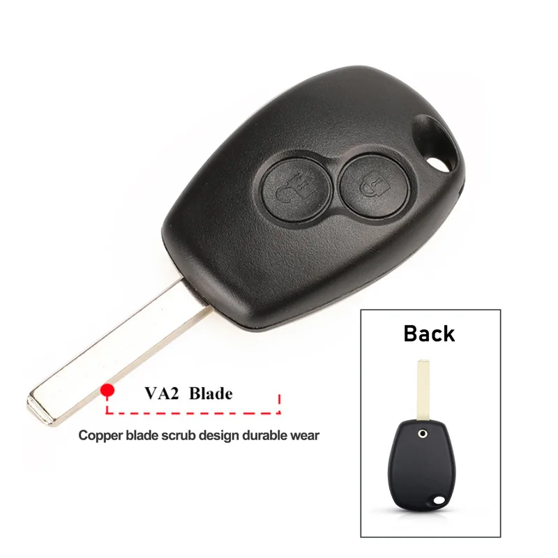 Remote Key Shell for RENAult Kangoo II Clio III Dust Collector Modus Twingo Dacia Logan 2 Buttons 433MHz PCF7947 Chip Heart Key