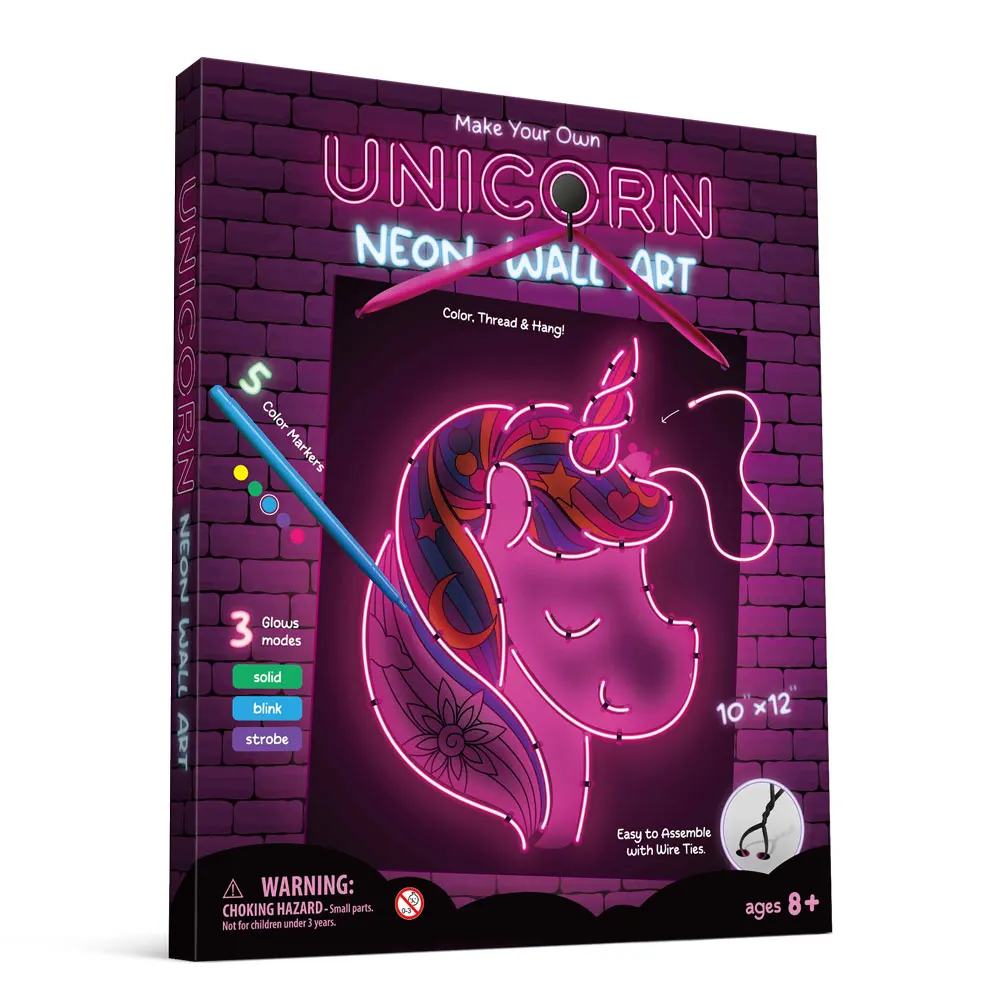Make Your Own unicorn Stem Toy Neon Wall Art Educational Toy for Kid Craft Toys for Children