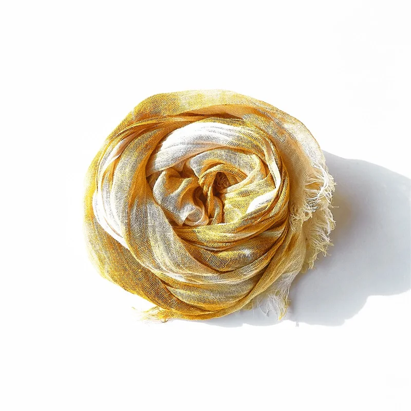 Оптовая продажа, модные хиджаб, льняные шарфы, галстук, красящий шарф, потертые гофрированные льняные шарфы, шаль для исламских женщин