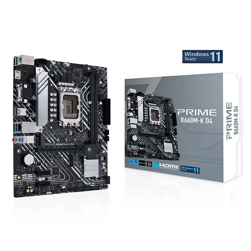 PRIME B660M-K (LGA 1700) материнская плата с PCIe 4 0 два слота M.2 DDR4 D-Sub Realtek 1 ГБ Ethernet фронтальная USB 3 2 Gen