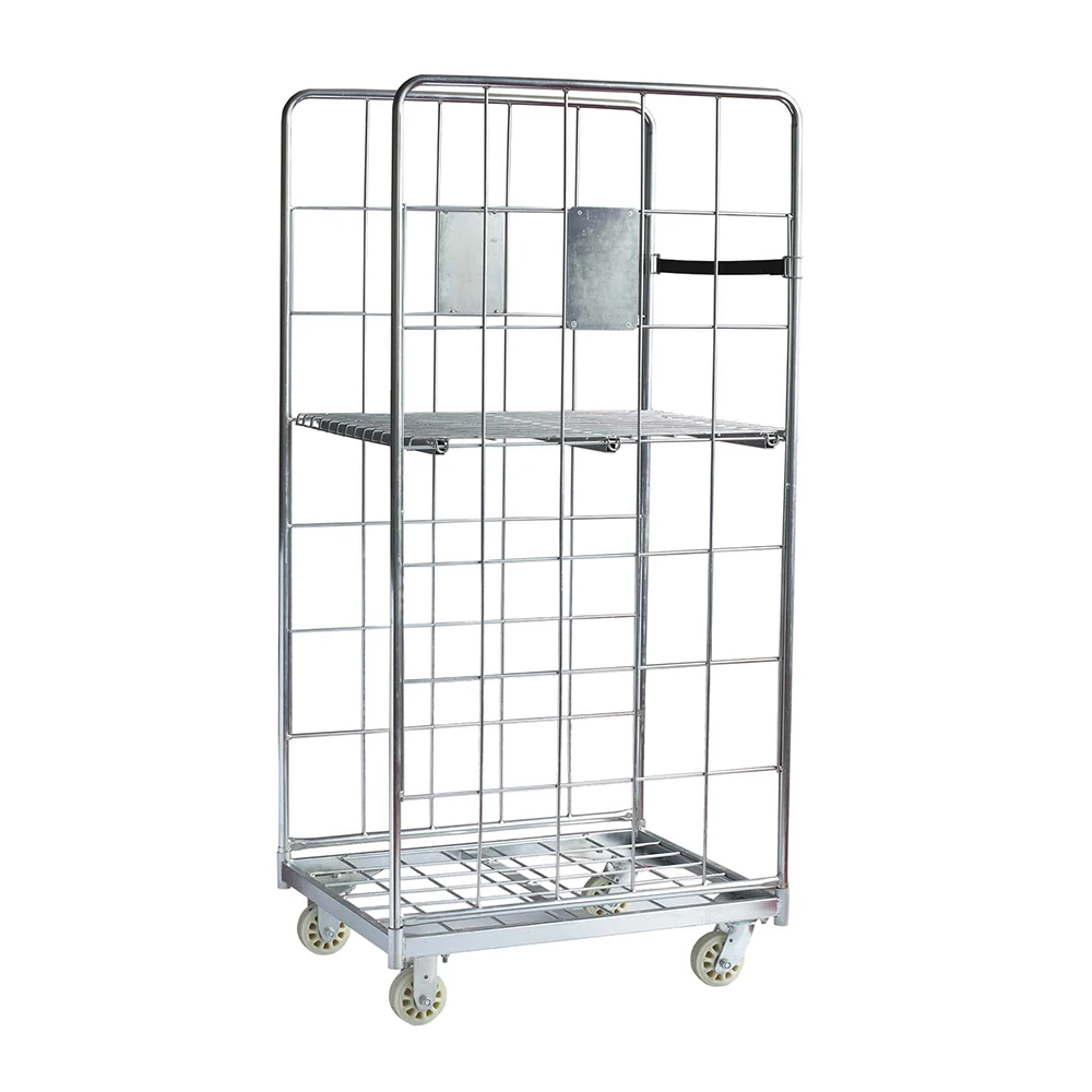 Logistics Wire Mesh Roll Cart Used Cage Trolley Transport