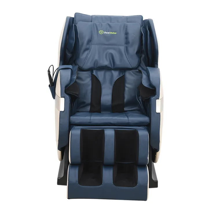 RealRelax Massage Chair Blue Electric Neck Waist Foot Massage Machine Ready to Ship